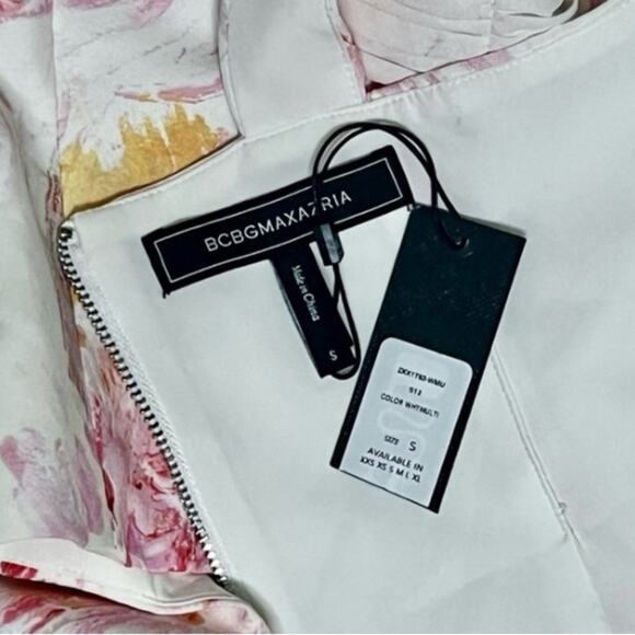 NWOT BCBGMaxAzria Printed Sweetheart Neckline Crop Top – Sz S - Picture 10 of 10